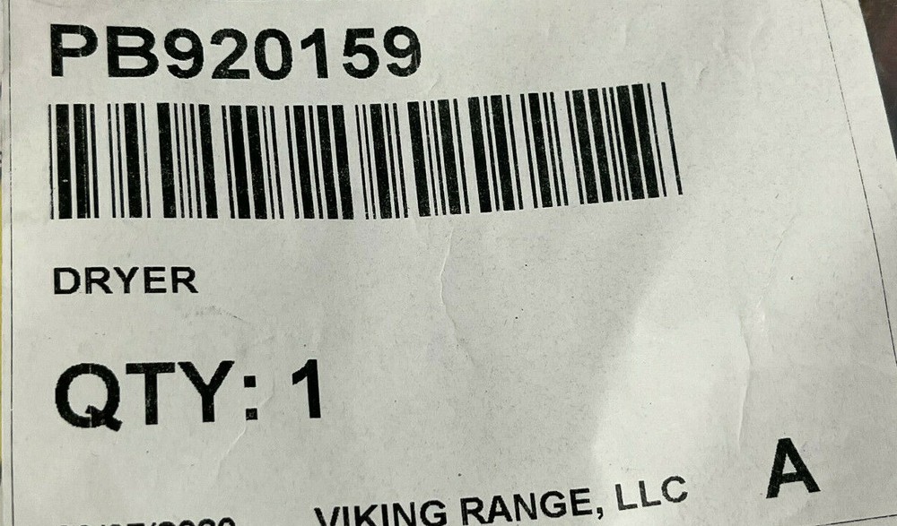 Genuine OEM Viking Dryer PB920159