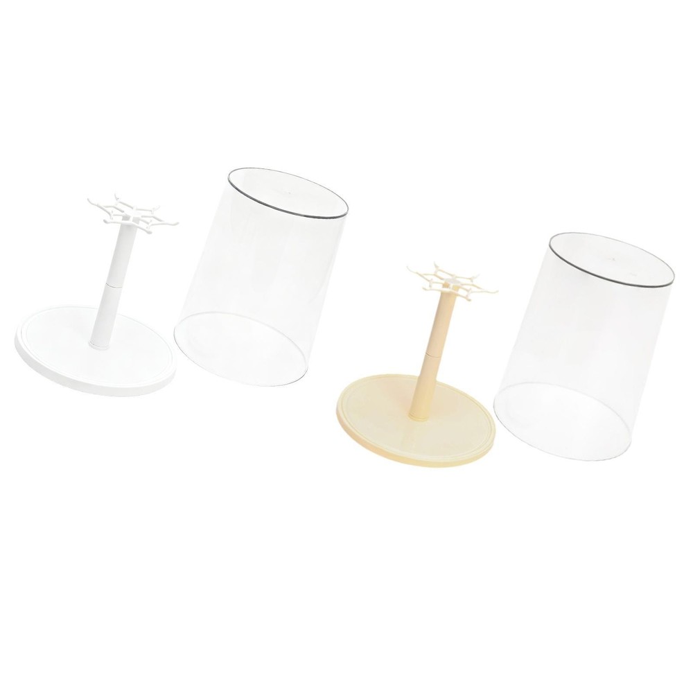 Clear Figure Display Case Rotating All Round Display Modern Doll Storage Box