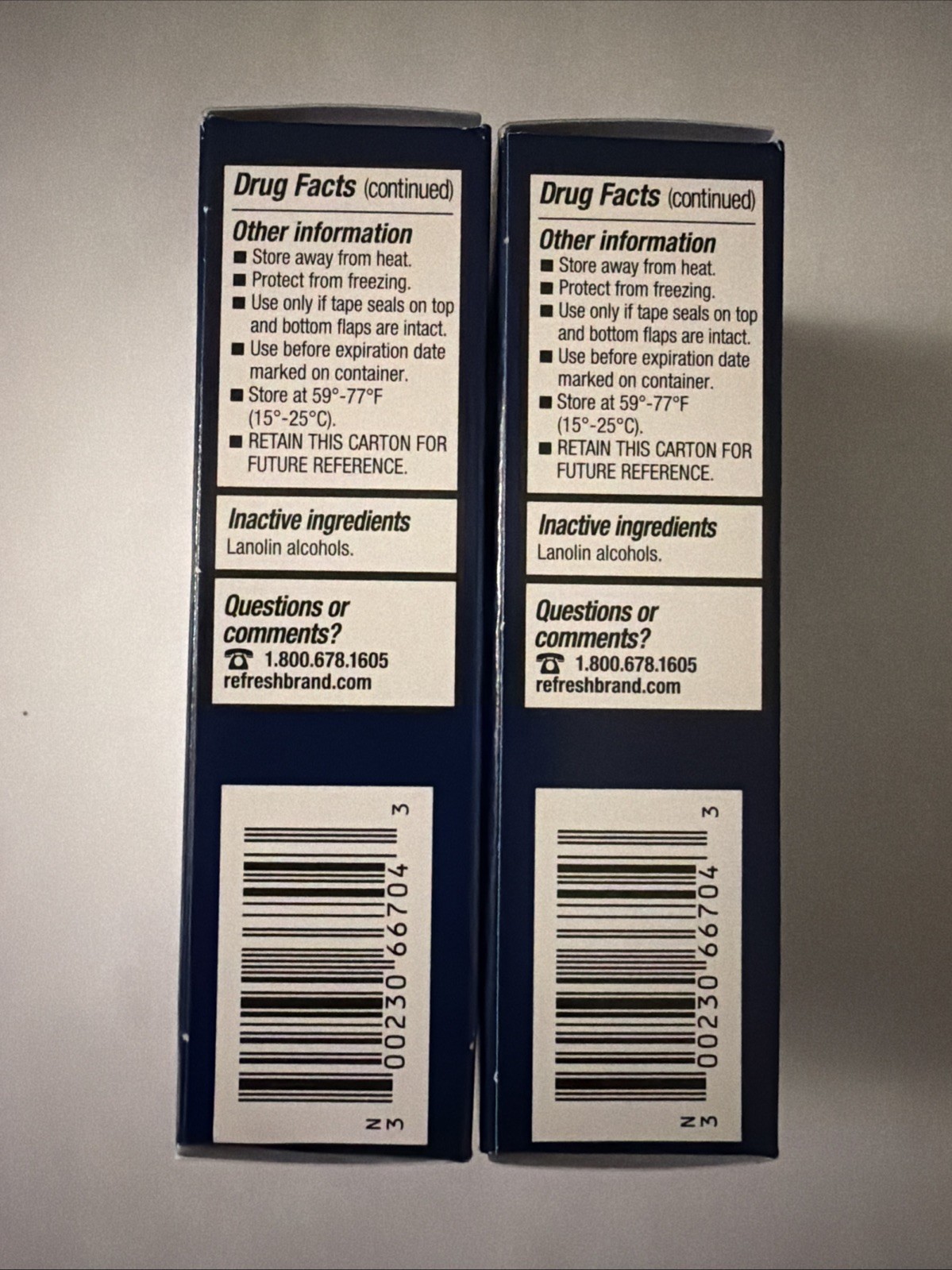 (2) Refresh PM P.M. Lubricant Eye Ointment 0.12 oz (3.5 G) - Exp 2027+