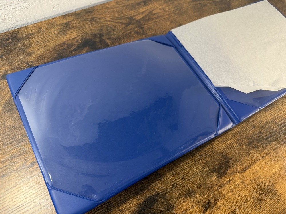 US Navy Certificate Folder Presentation Holder Vintage Blue Seal