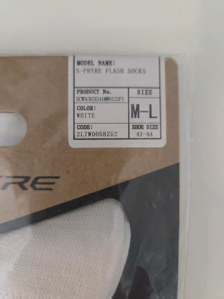 Shimano S-Phyre Flash Socks M-L 41-44 White