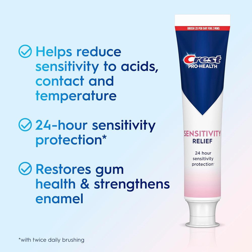Sensitivity Toothpaste 4.8 Oz (3 Pack), Relieves Sensitivity, Strengthens Gum...