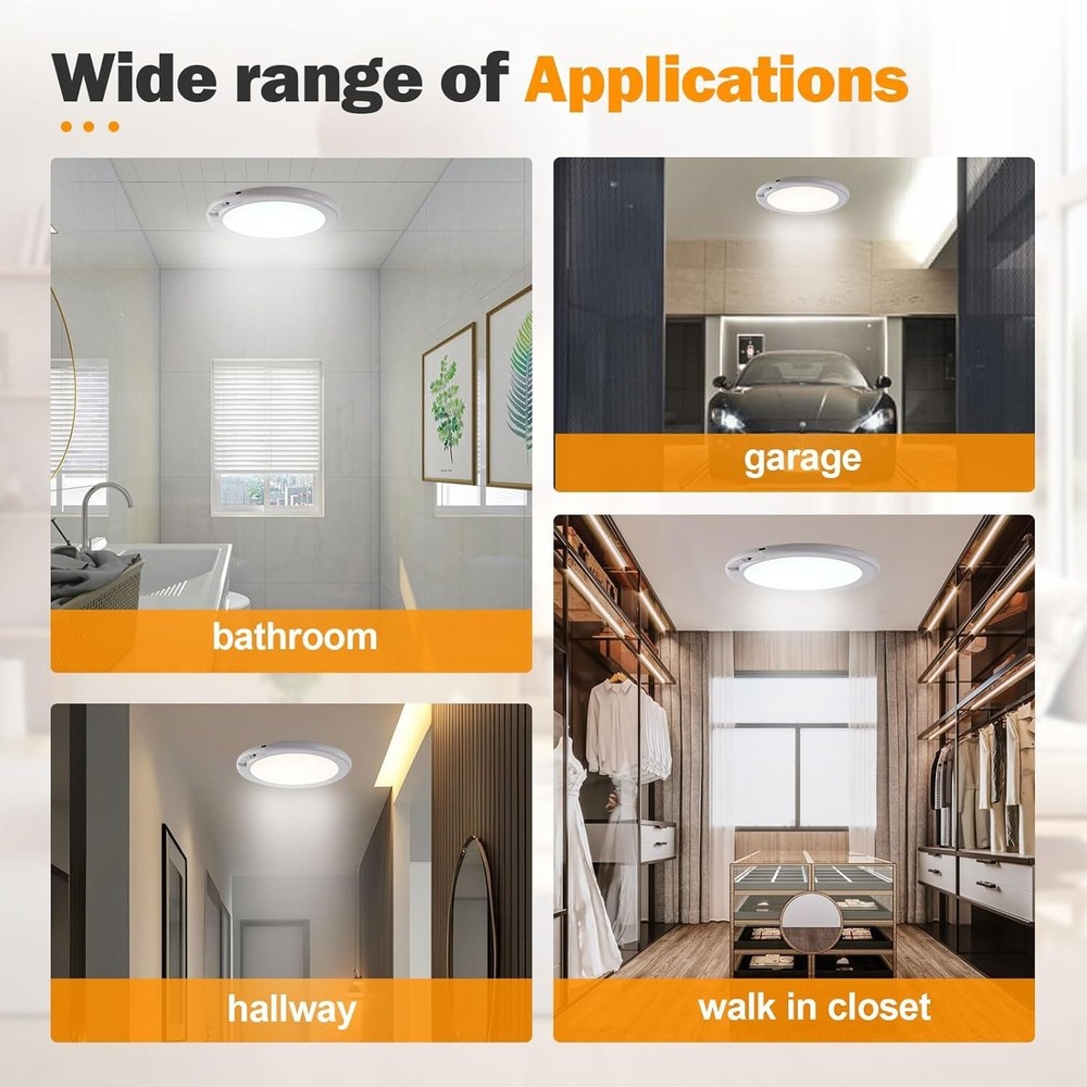 Rechargeable Wireless Remote for Closet Shower,Magnetic Motion Sensor Light