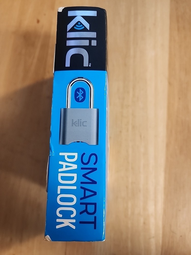 KLIC Padlock Bluetooth Keyless USB Apple Android Rechargeable Lock