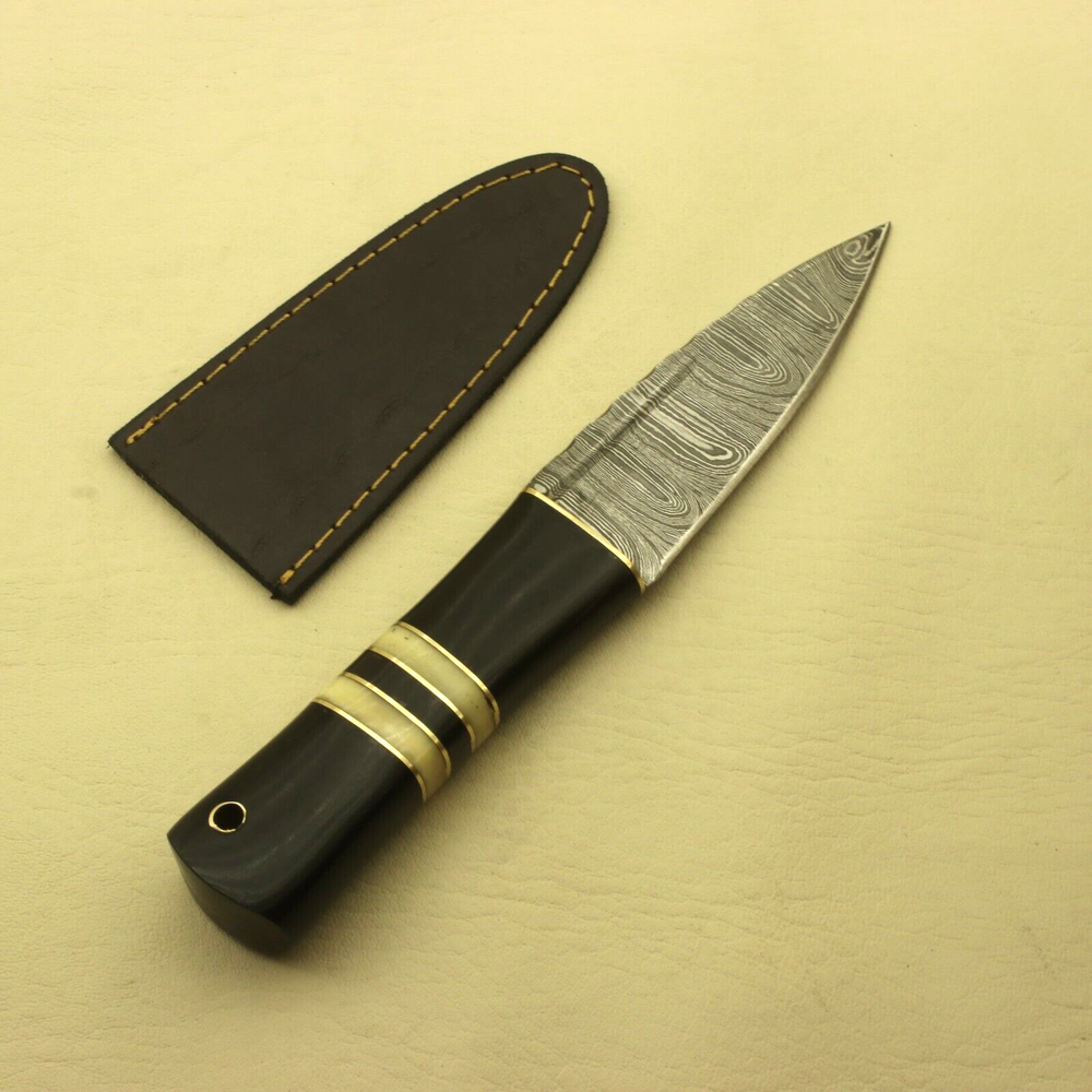 8 inches Celtic Scottish Dirk SGIAN DUBH DAGGER Bone Handle Knife.