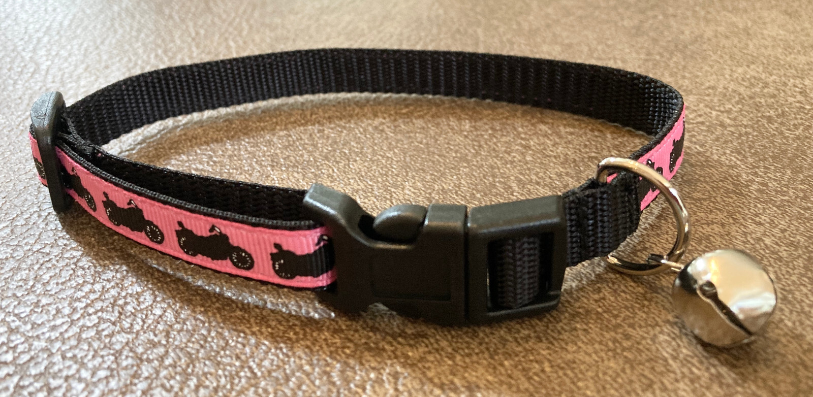 1/2 inch Wide Harley Cat Collar 2 Sizes on Nylon Webbing