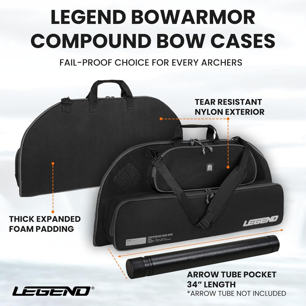 Bowarmor Soft Compound Bow Case - Carry Your Archery Accessories - Thick Protect