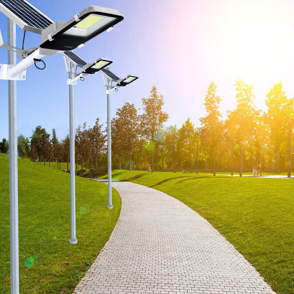 10000LM LED Solar Street Lights Commercial Dusk To Dawn Outdoor Road Wall Lamp