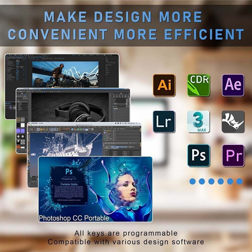 Macro Keyboard Knob 6 Key + 1 Knob Programmable Mechanical Keypad