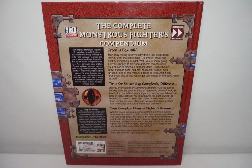 D20: The Complete Monstrous Fighter's Compendium Hardcover