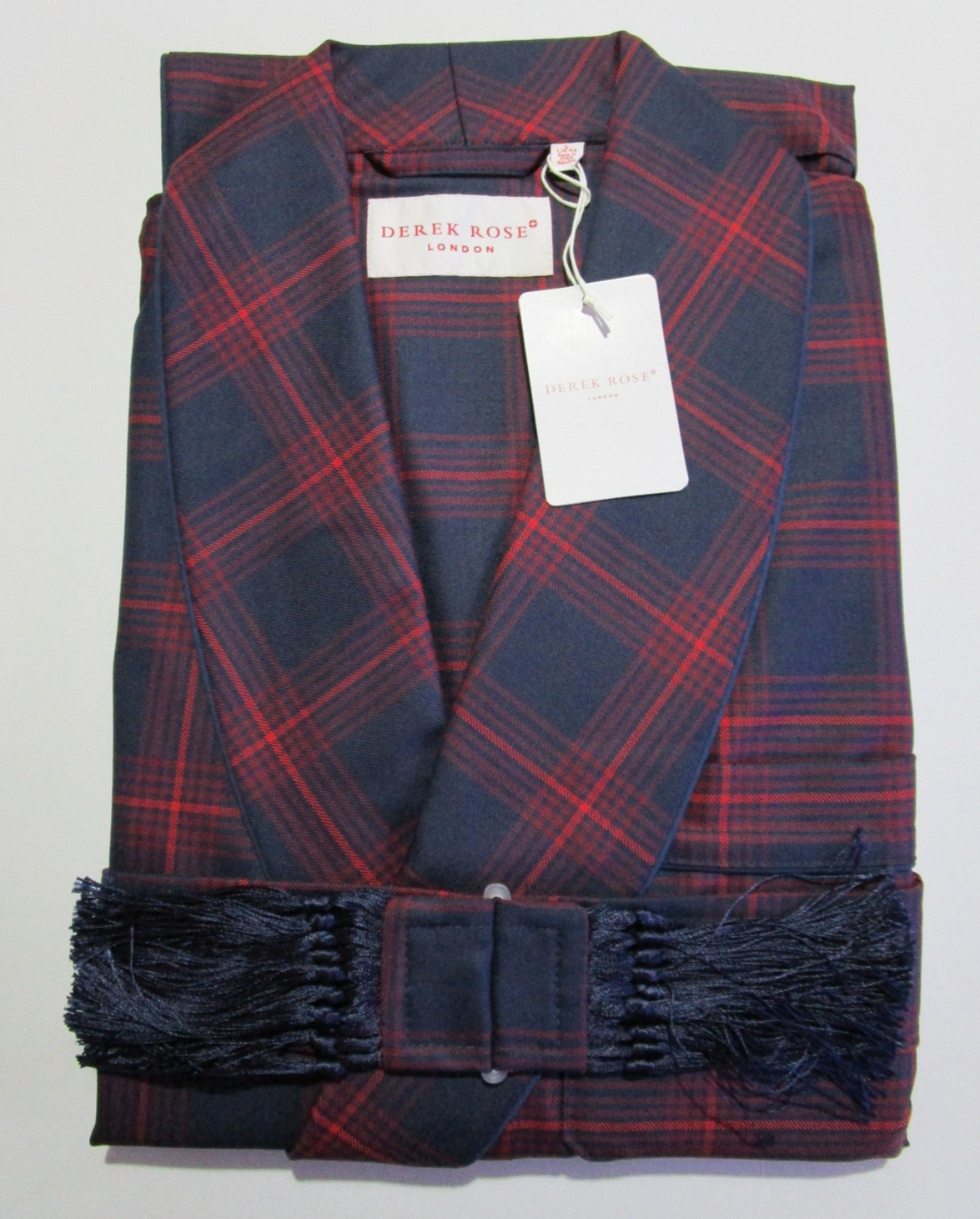 DEREK ROSE MEN'S LUXURY DRESSING GOWN - 100% WORSTED WOOL - RRP. £495 - YORK 40