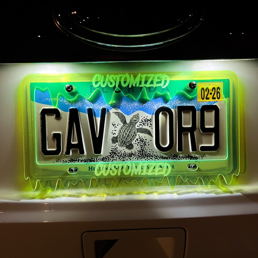 Slime CUSTOM PERSONALIZED License Plate Frame COLOR CHOICE