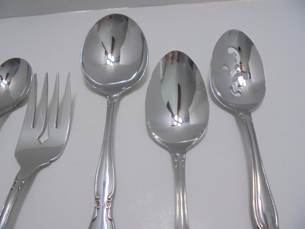 7 Oneida Community Stainless Chatelaine Serving Pieces