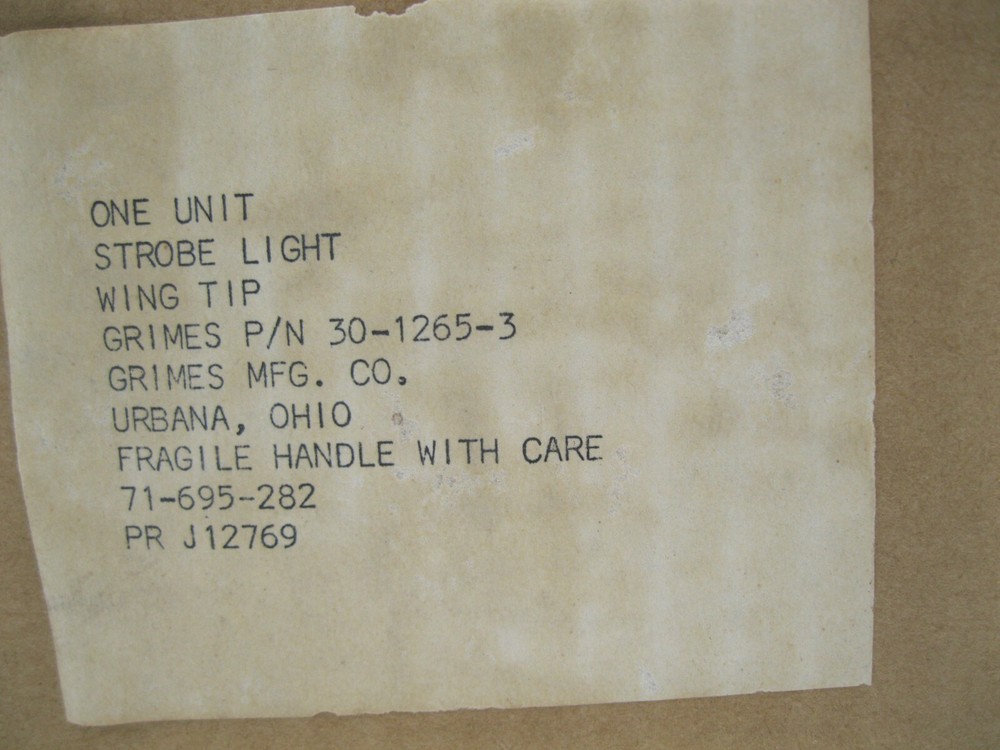 Grimes Wing Tip Strobe Light - Red 30-1265-3 New