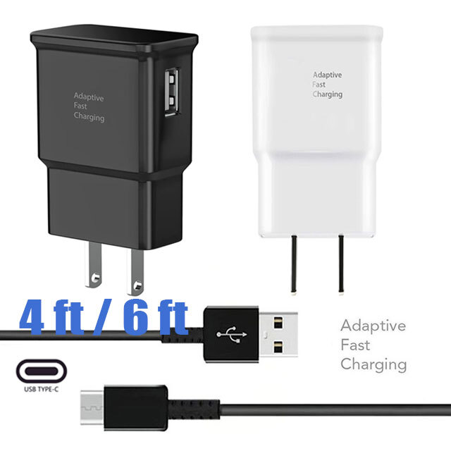 Fast Wall Charger Plug + USB Type C Cable For Samsung Galaxy S20 S8 S9 S10 Note