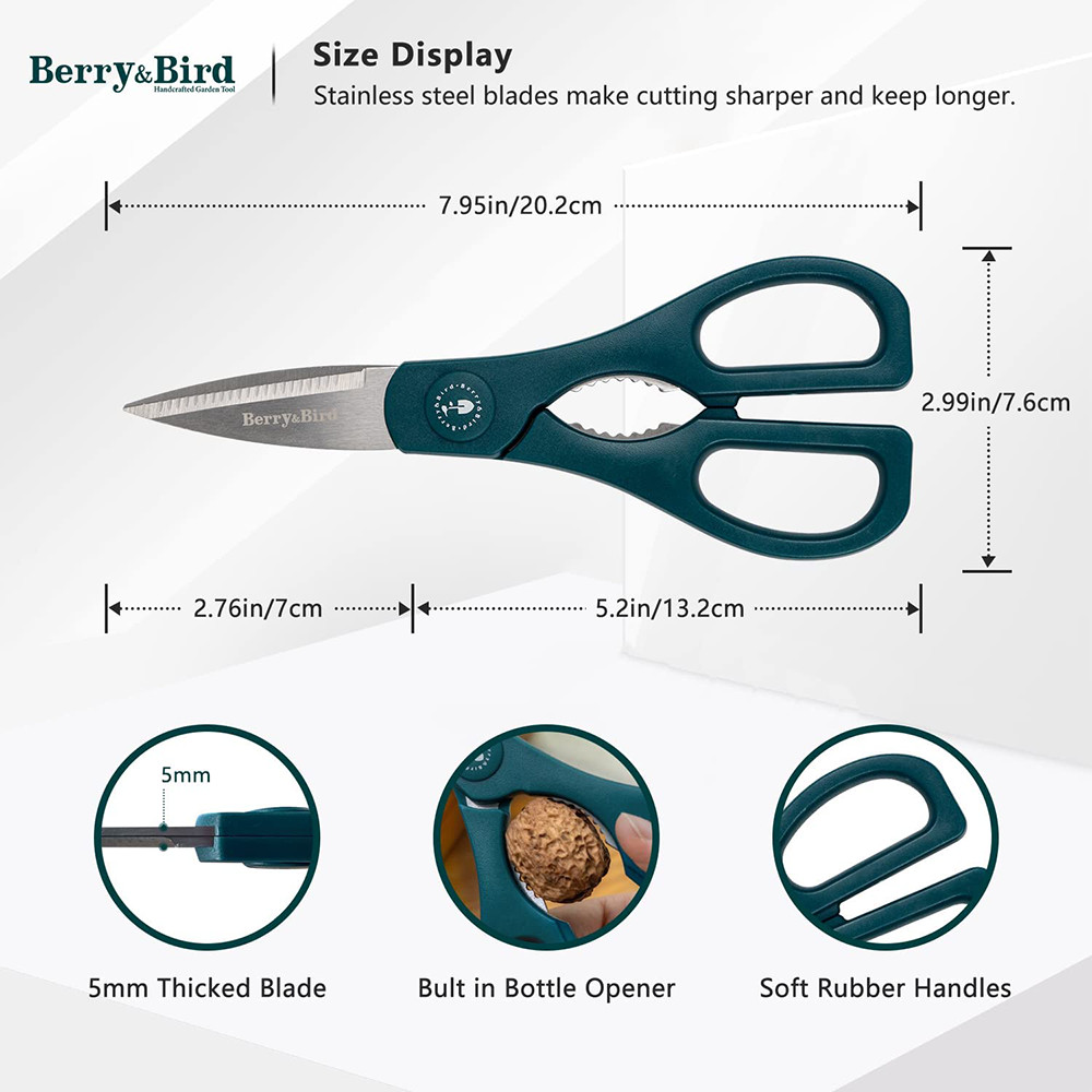 Berry&Bird Kitchen Shears Scissors Stainless Steel Multi Functional Cutting Tool
