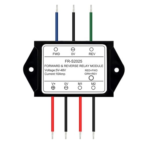 5V to 48V 10A Relay Module for DC Motors & Linear Actuators - Forward/Reverse Co