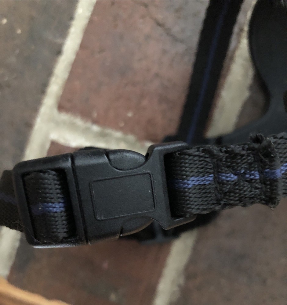 Dog Muzzle Medium Size 4 13” Circumference 6” Long Black Nylon Adj. Strap