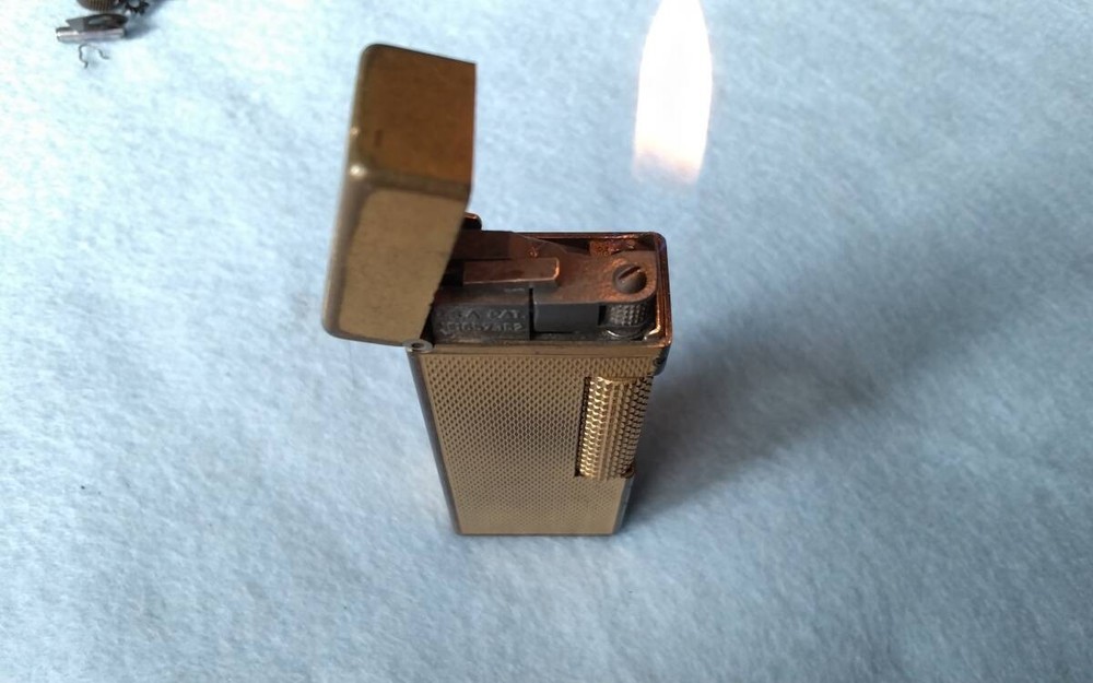 Dunhill Rollagas Early Model Gold Lighter Working Condition