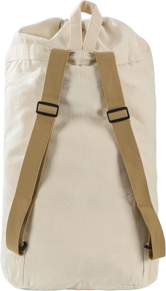 Canvas Laundry bag, Washable Laundry backpack, Adjustable Straps, Large Front...