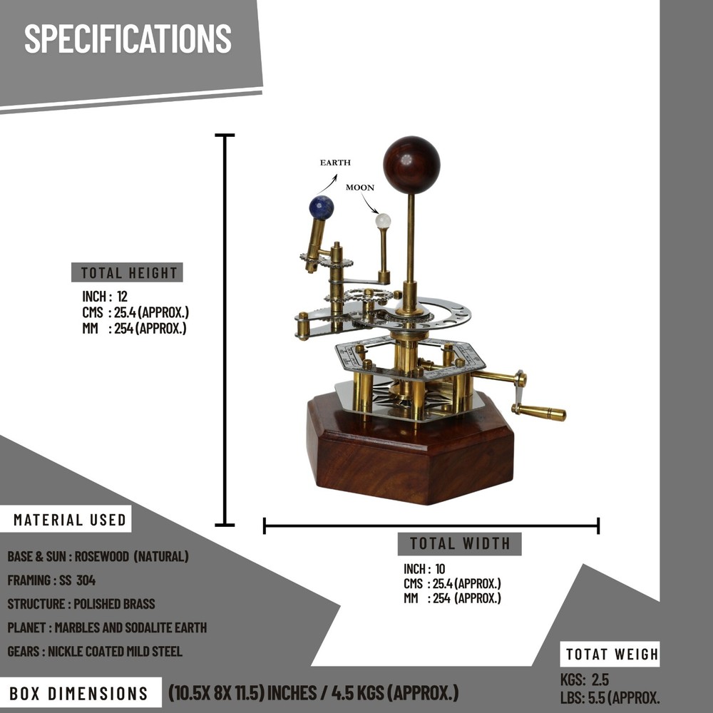 Orrery Luxury Home Décor Solar System Model Perfect house warming Gift,