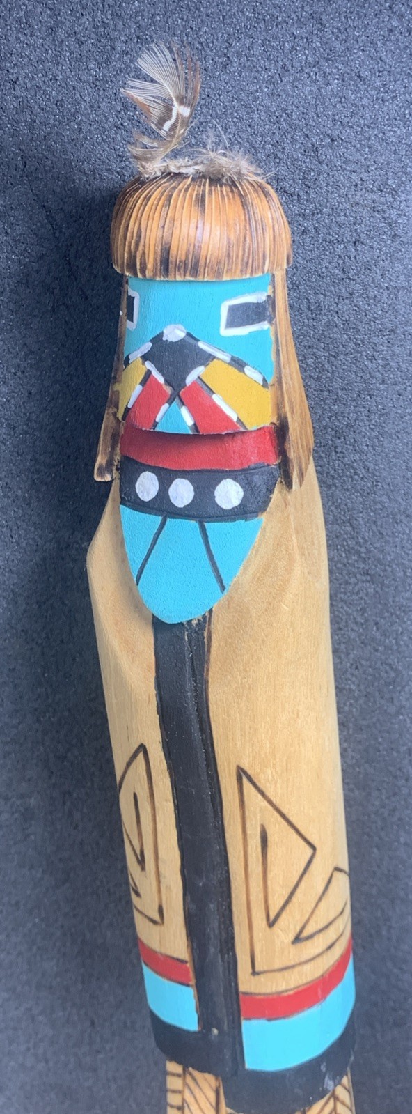 Shalako Kachina (Hopi) By Calvin Tsosie, 12 1/4 Inches Tall! Beautiful! Feathers
