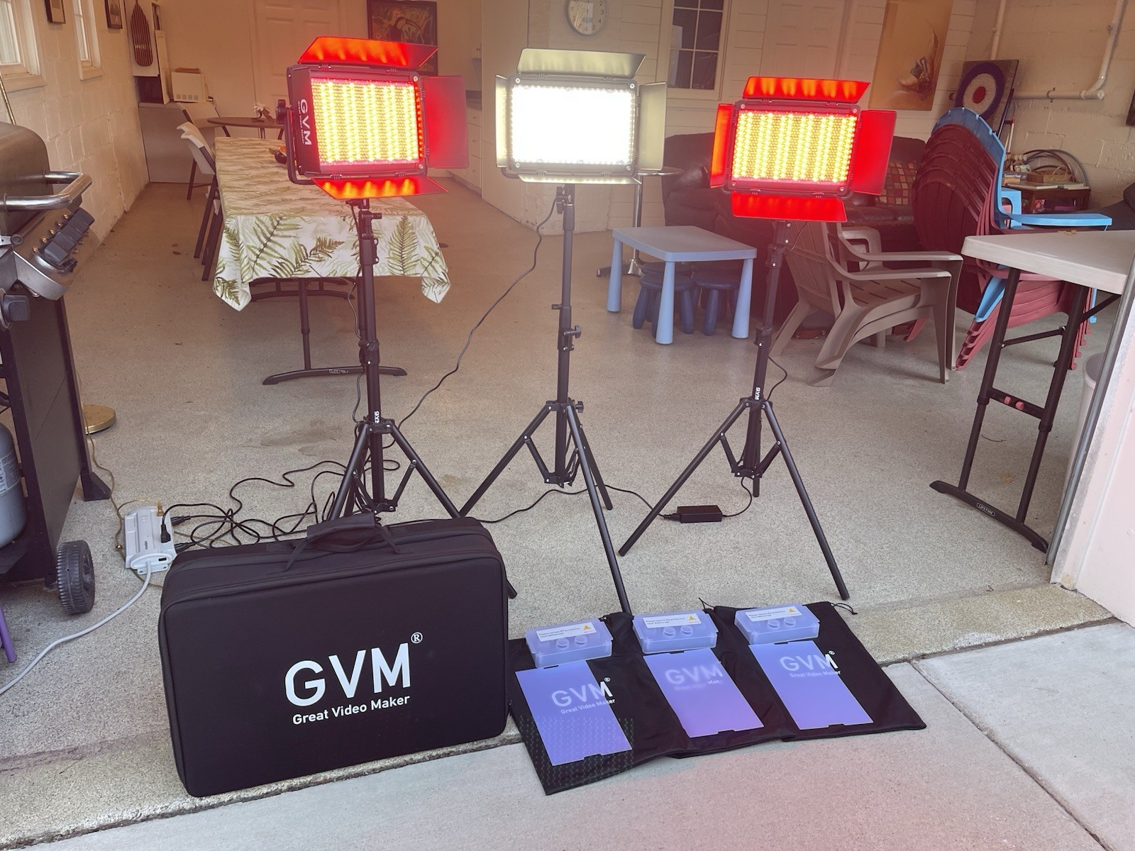 GVM 1300D RGB LED Video Light, 65W Video Lighting Kit with Bluetooth Control