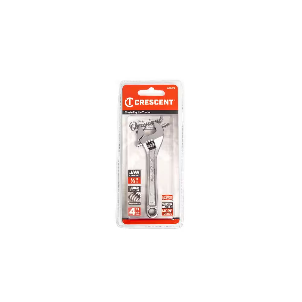 4 In. Chrome Adjustable Wrench