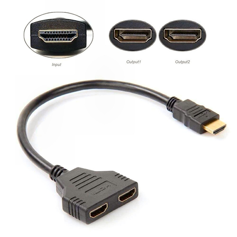 4K HDMI Cable Splitter Adapter 2.0 Converter 1 In 2 Out 1 Male to 2 Female lot