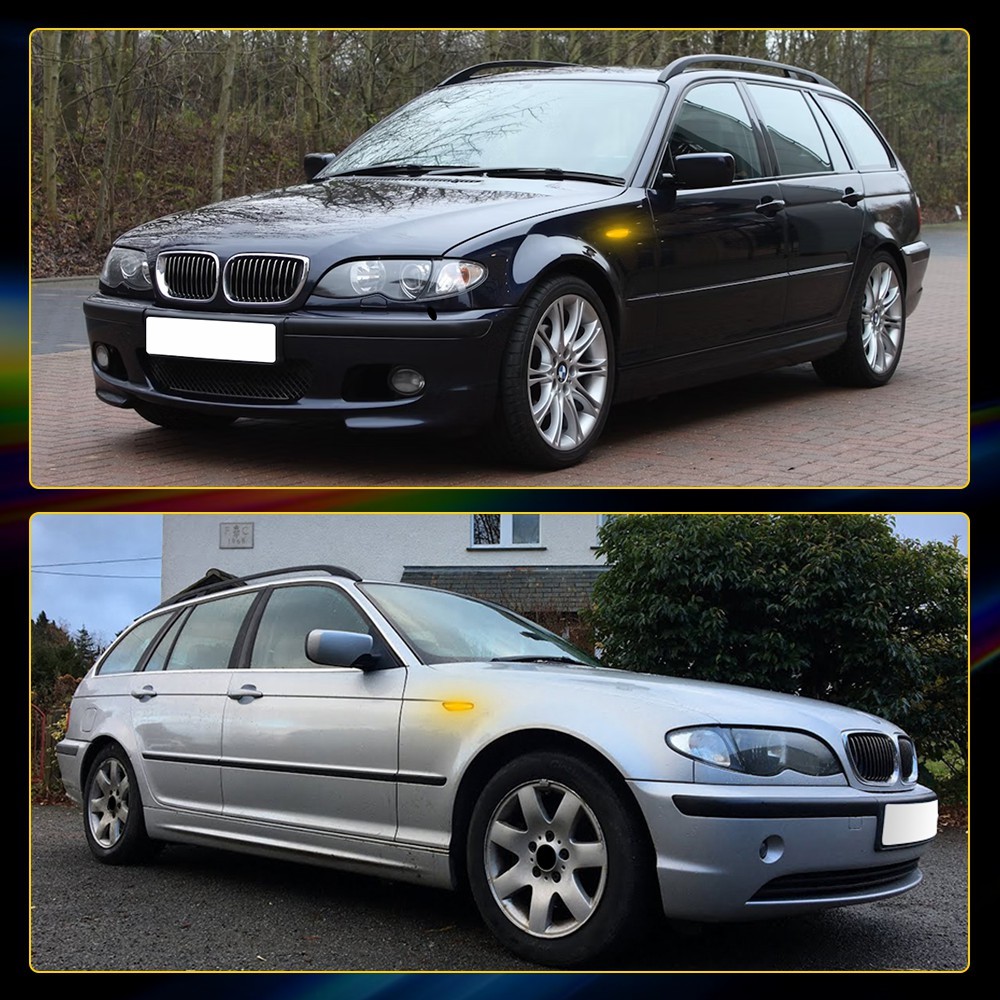 For BMW E60 E82 E90 E92 E83 E46 LED Side Marker Turn Signal Lights Dynamic Amber