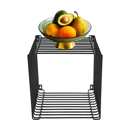 Square Geometry Side Table Linear Metal End Table Vintage sofa coffee table Iron