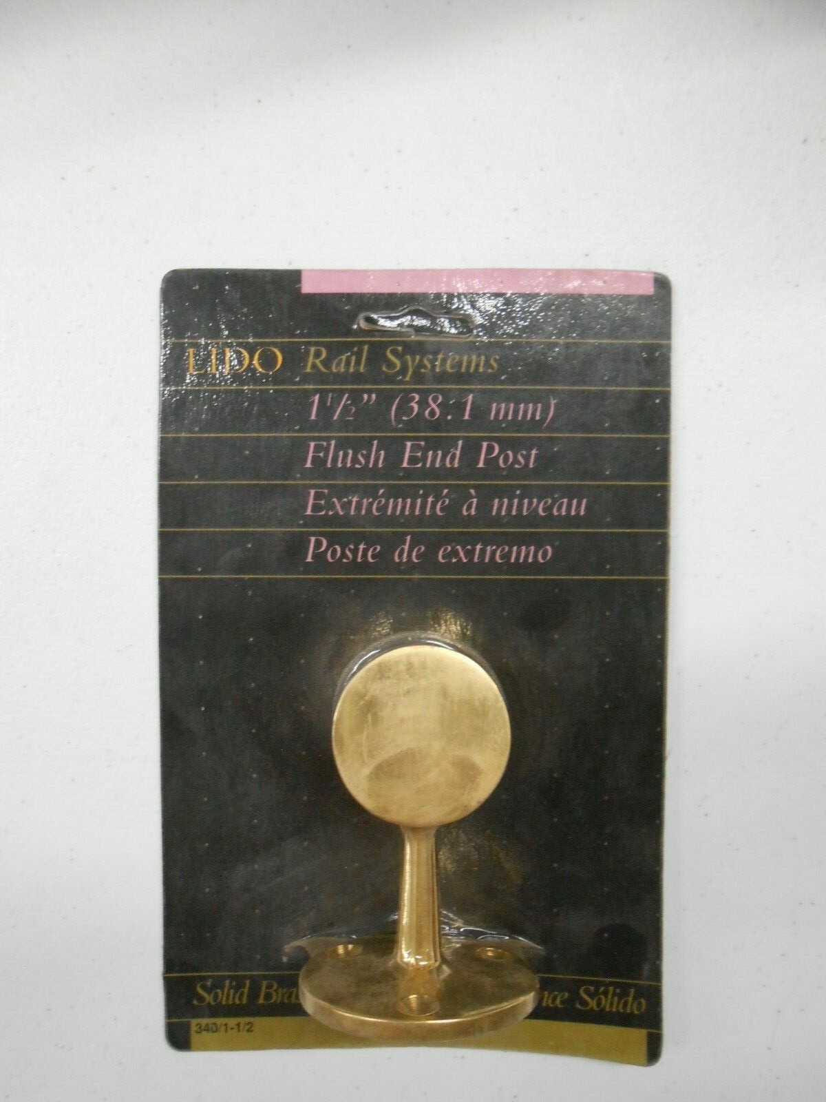 NEW LIDO Rail Systems Solid Brass Flush End Post 1 1/2" inch 340/1-1/2 38.1mm!!!