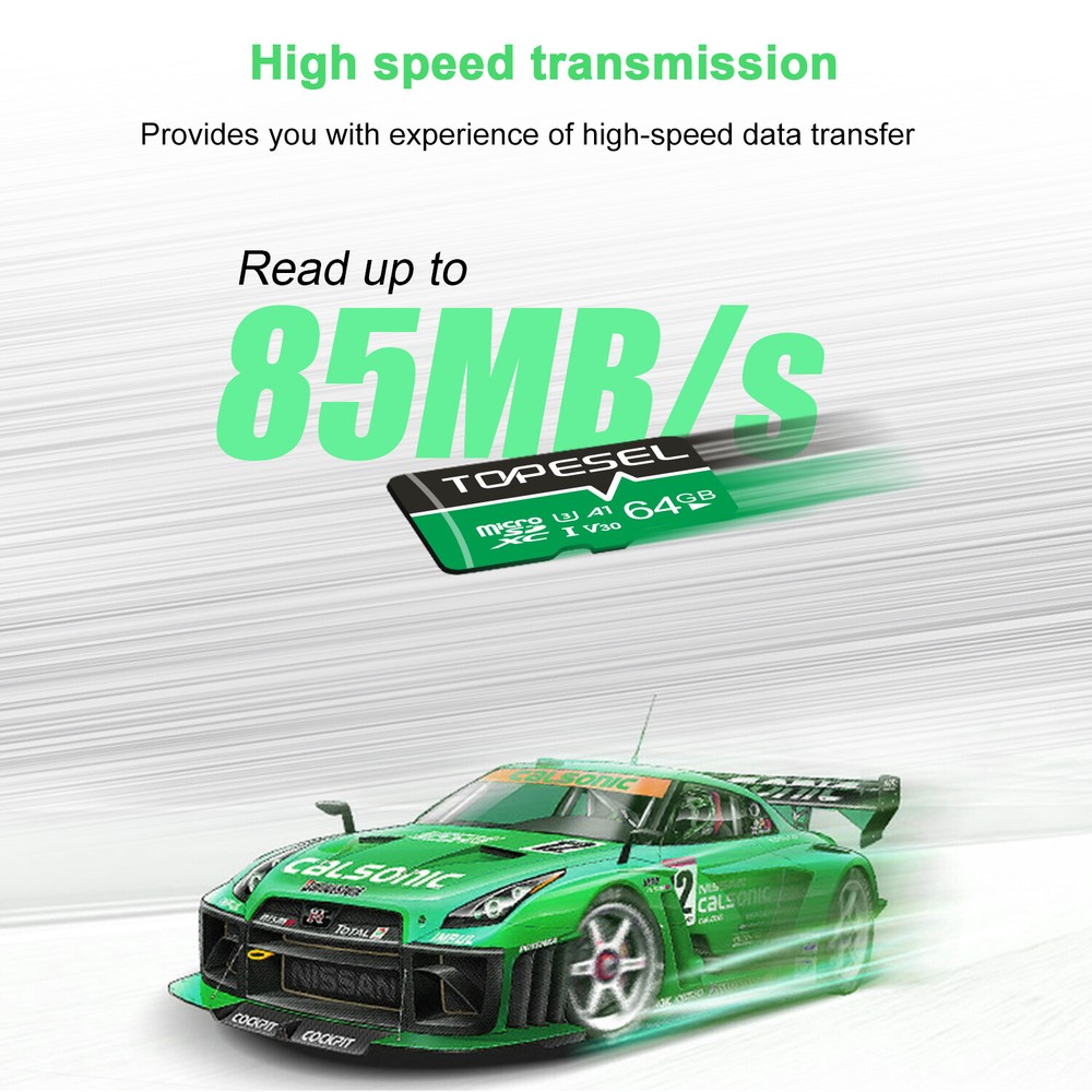 2X 64GB Micro SD Card SDXC Class10 V30 Memory Card TF Memory Flash Card Camera