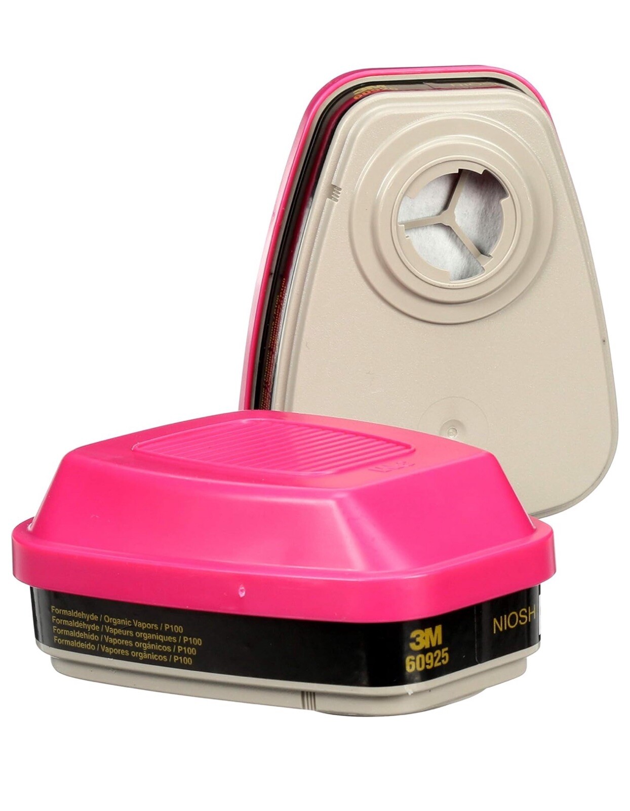 3M 60925 Formaldehyde Organic Vapor P100 Replacement Respirator Cartridge 60 PCs
