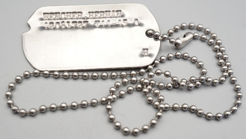 WWII 1944-1945 Army Jewish Hebrew Dog Tag T44-45 - VERY RARE