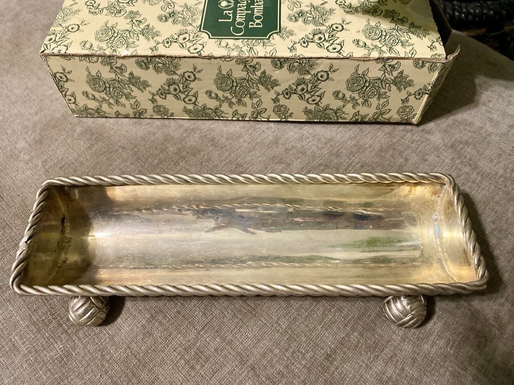 La Compagnie Bombay Silver Plated Cracker Boat Made In India with Original Box