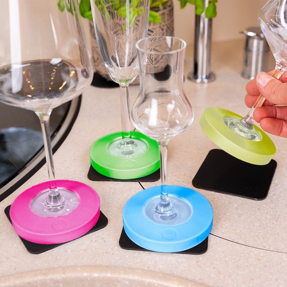 SILWY MAGNET STEMWARE MAG CONDOM SET RAINBOW- MKS-CS-6