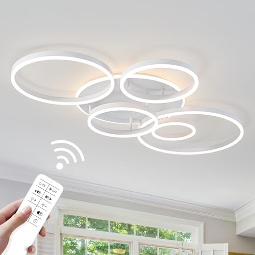 Modern LED Ceiling Light White Flush Mount White Ceiling Light, 6-light