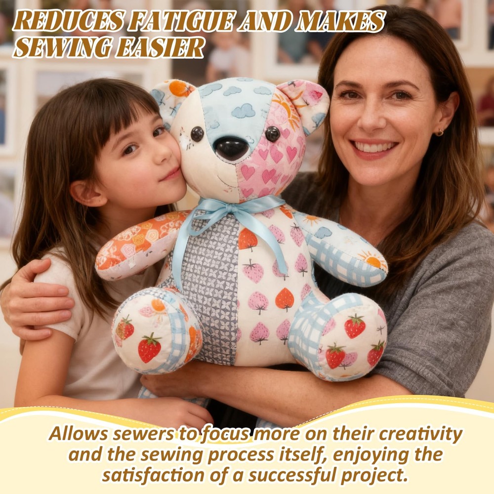 15'' Memory Bear/Dog/Deer/Pig Sewing Patterns Template Ruler Set with Instruc...