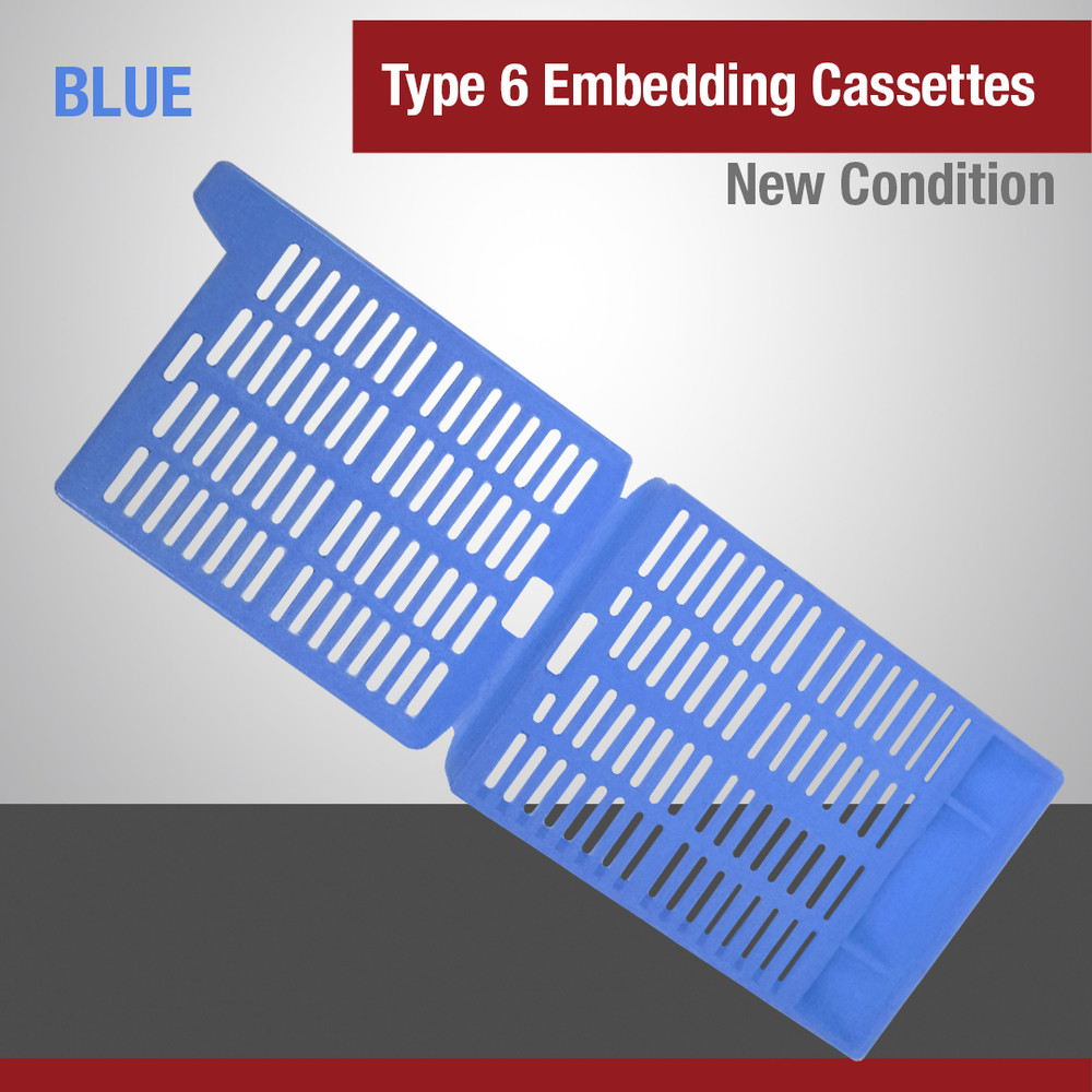 Embedding Cassettes, Type-6, Blue, One-Piece, 1,000 Per Case Pack