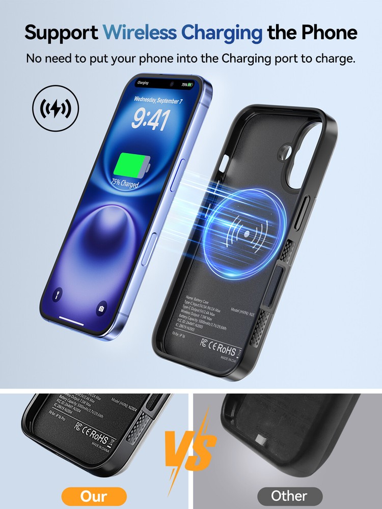 NEWDERY Battery Charging Case for iPhone 16/16Pro/Pro Max /Plus Battery Pack