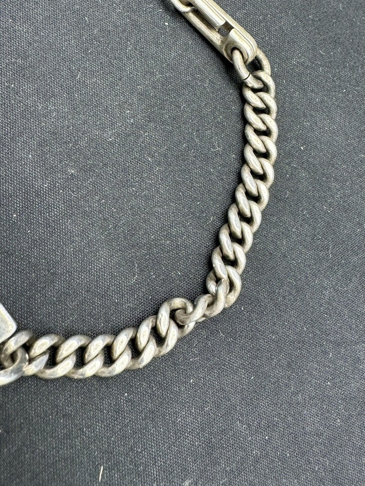 WWII STERLING SILVER ENAMEL ID BRACELET