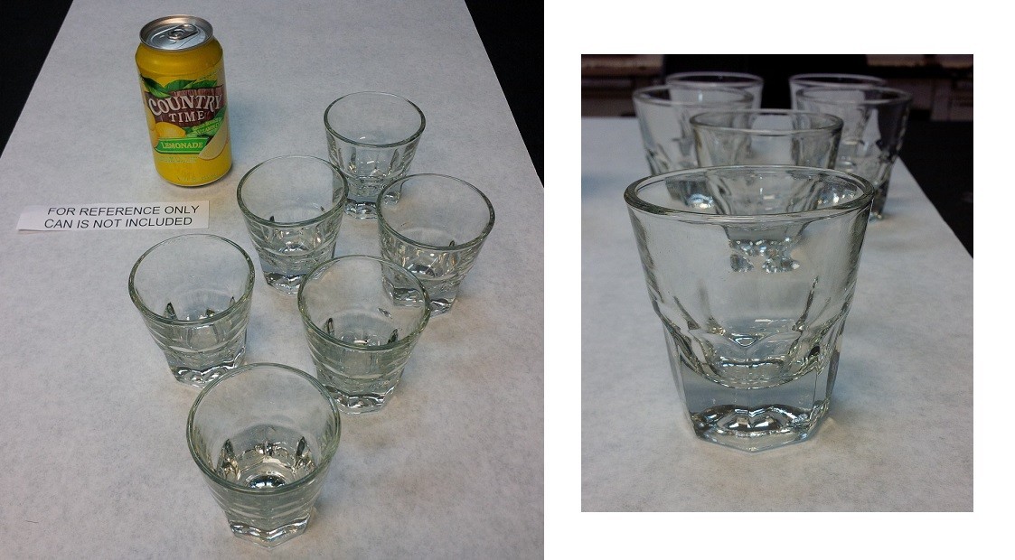 Anchor Hocking  4.5 oz. ON THE ROCKS WHISKEY SHOT GLASS #90004 (6 EACH)