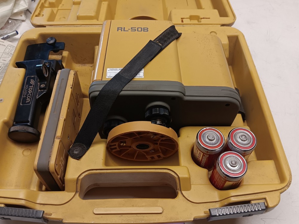 RL-50B Rotating Level Laser With Case and Receiver Powers On