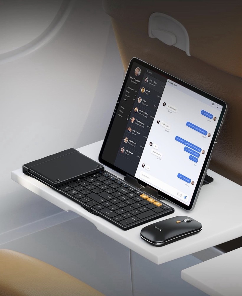ProtoArc Foldable Keyboard and Mouse, XKM01 True Full-Size Folding