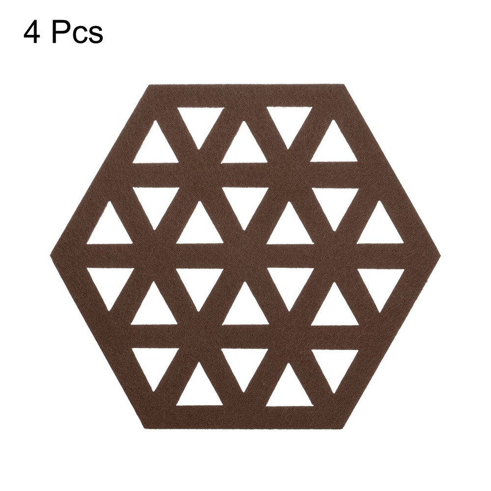Felt Coasters 4pcs Hexagonal Coffee Coasters