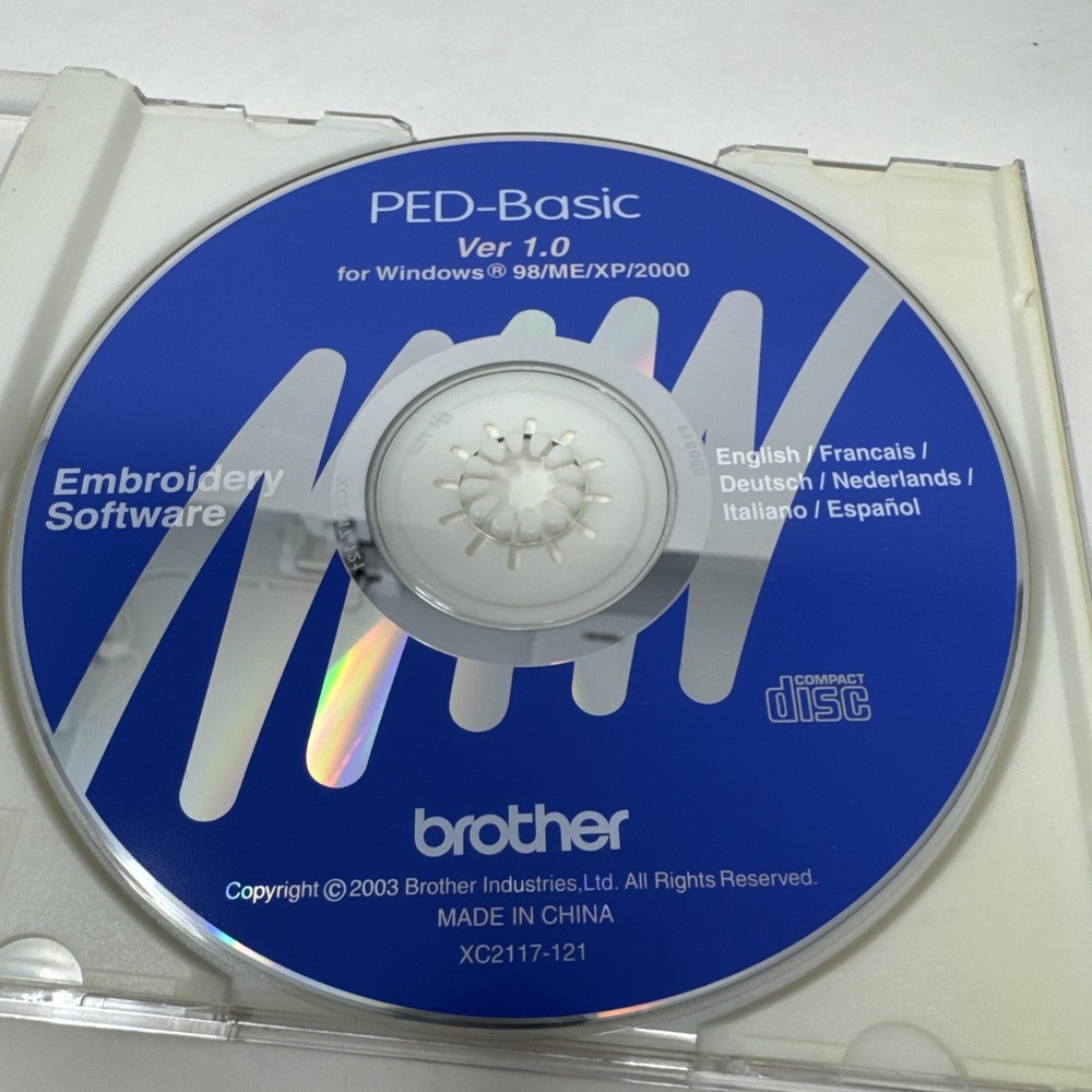 BROTHER PED-Basic Embroidery Design Software Version 1.0 CD-ROM ONLY