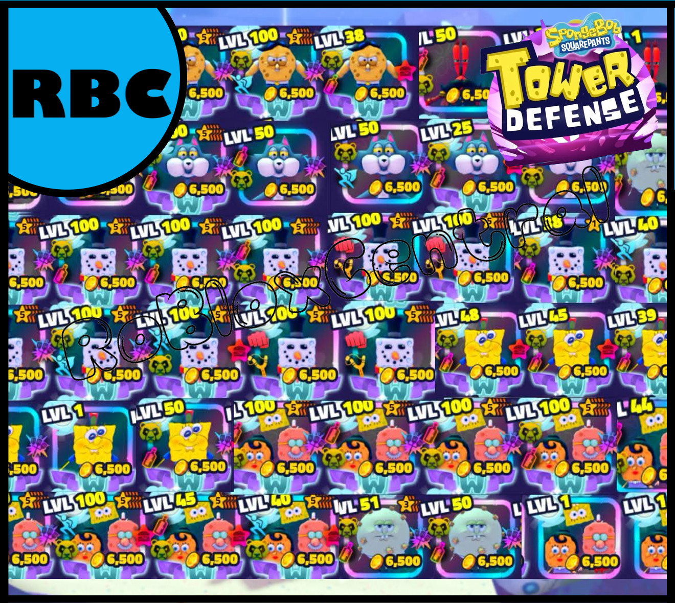 CHEAP SPONGEBOB TOWER DEFENSE - SBTD - CHOOSE YOUR ITEM