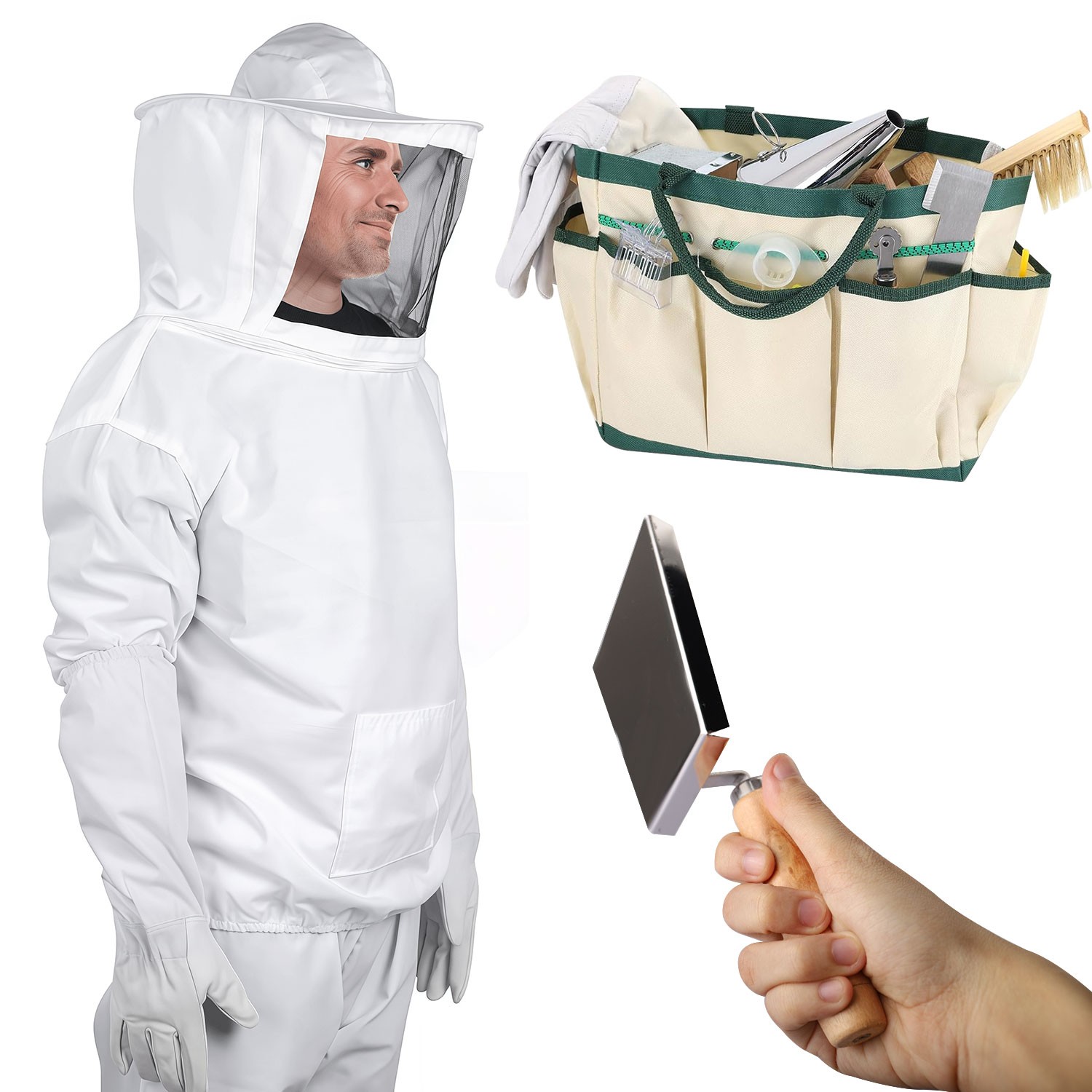 30 Pcs Beekeeping Supplies Tools Bee Suit Bee Keeping Starter Kit Bee Keeper