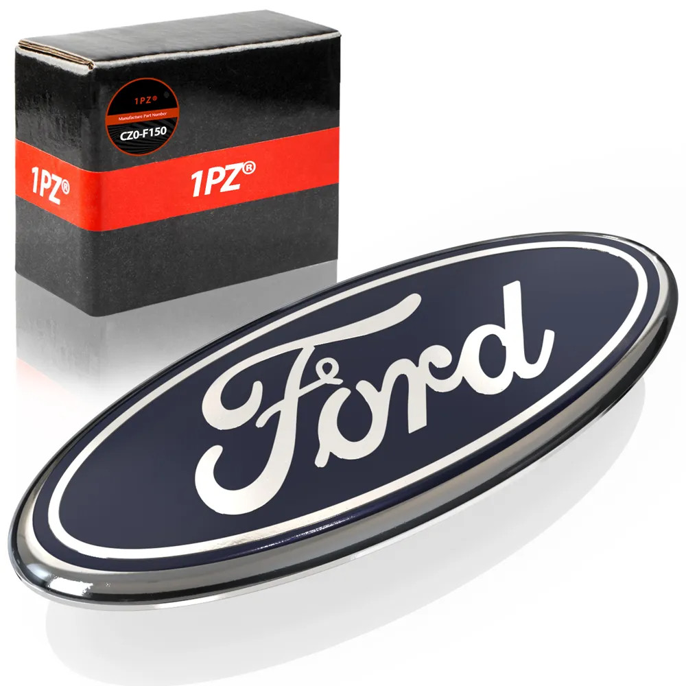 Fit Ford 2005-2014 F150 Blue & Chrome Front Grille /TAILGATE 9" Wide Oval Emblem